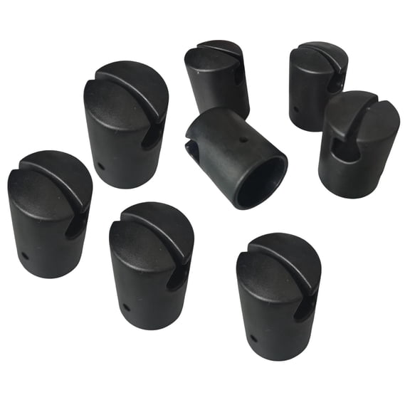 Dualoai 8 Pieces Outdoor Trampoline Pole Caps Pole End Caps Plastic Trampoline Rod Cover