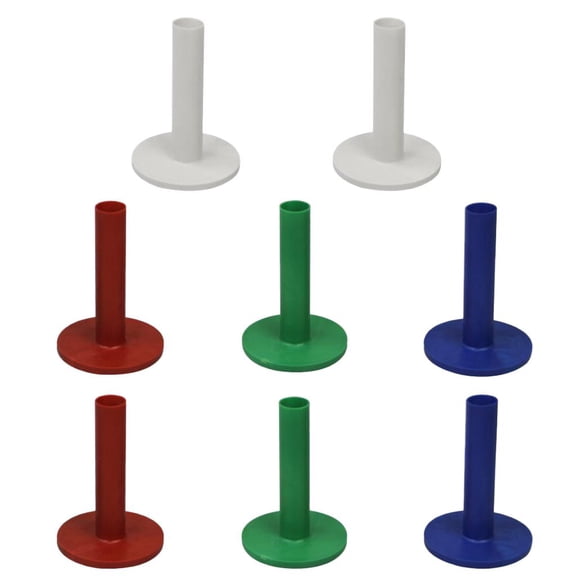 Dualoai 8 Pieces of Rubber golf professional tees Holder Range Driving Practice Mat Size 78mm