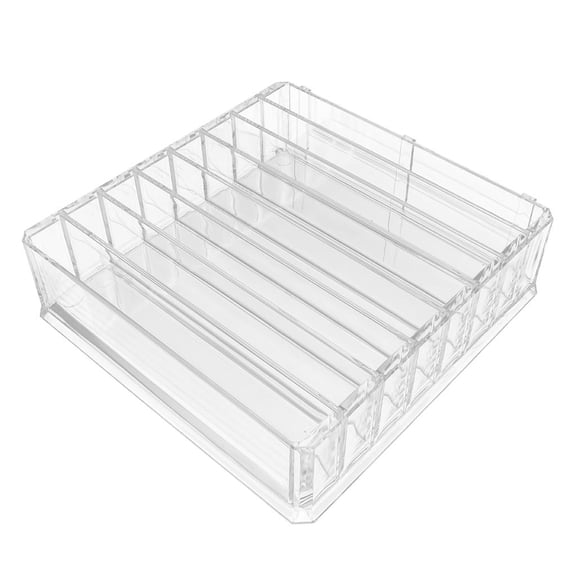 Dualoai 8 Slot Makeup Eyeshadow Powder Organizer Holder Box Cosmetic Storage Display L L
