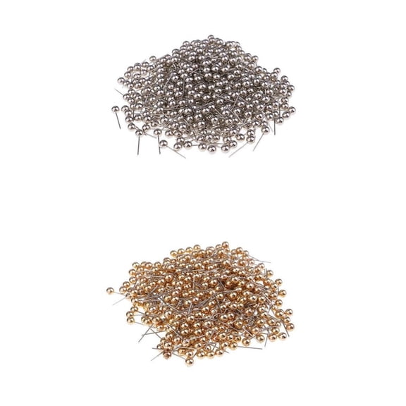 Dualoai 800x OFFICE STATIONERY Metallic Color Beads Head Push Pins Office Drawing Pins