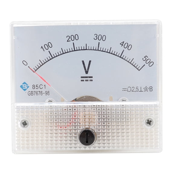 Dualoai 85C1 Analog Panel Meter Voltmeter DC Volt Voltage Meter Gauge DC 0-20V 0-500V DC 0-500V