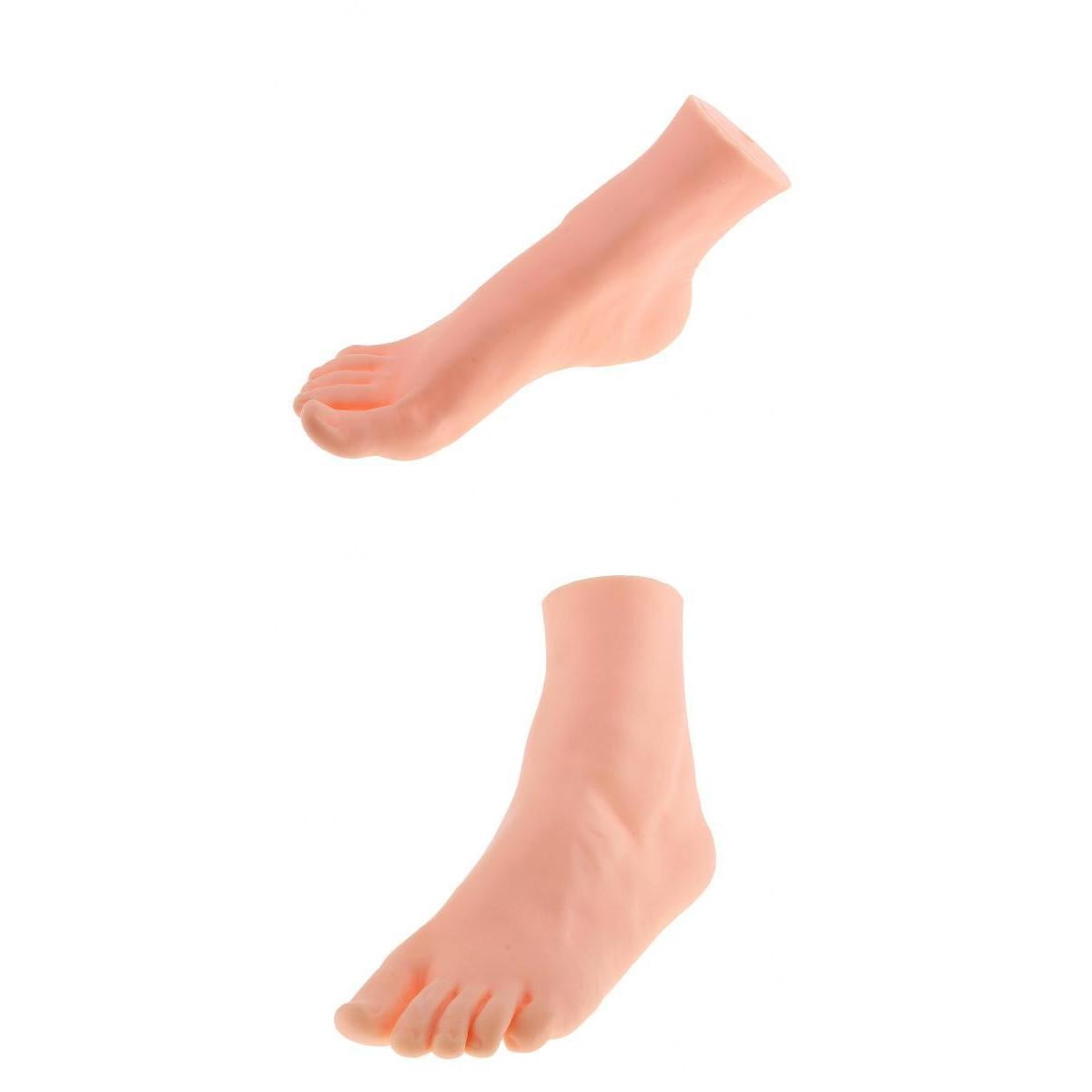 Dualoai 9'' Male Female Foot Mannequin Foot Model for Shoes Sandal Socks Display High