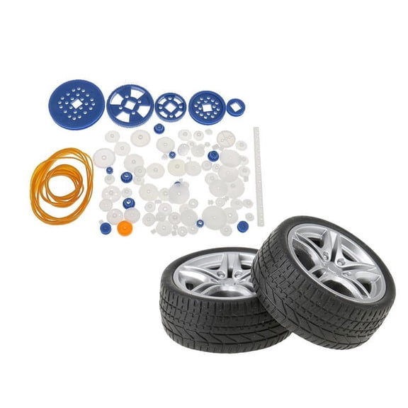 Dualoai 92pcs Plastic Gears Worm Gear Wheel Set For DIY RC Car Robot Toys
