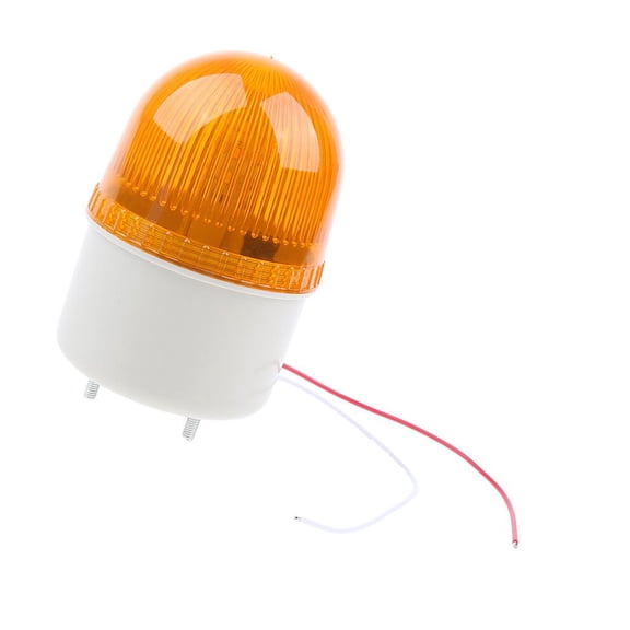 Dualoai AC220V Amber Signal Tower Warning Beacon Light Alarm Lamp Strobe LED, Buzzer
