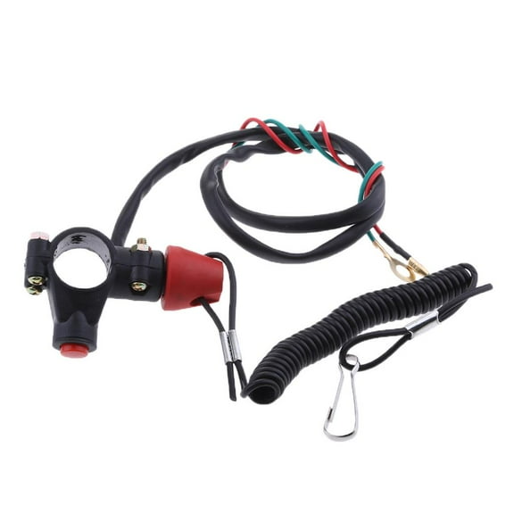 Dualoai ATV Boat Outboard Motor Motor Safety Kill Stop Switch with Tether Lanyard Cable