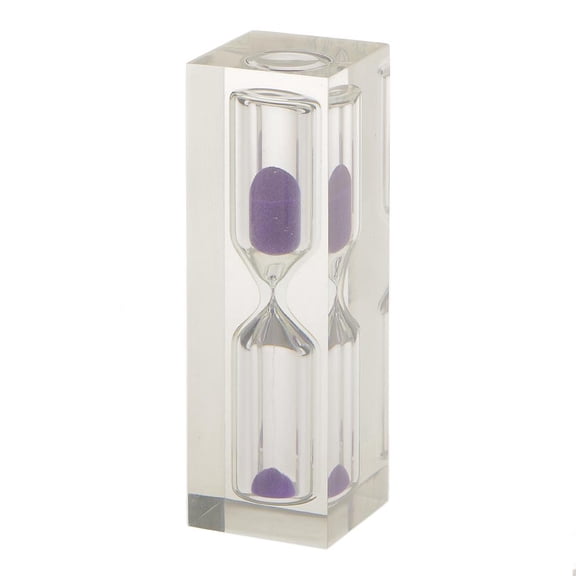 Dualoai Acrylic Clear 3 Minute Hourglass Hourglass Kitchen Hourglass Timer Gift Colorful Purple
