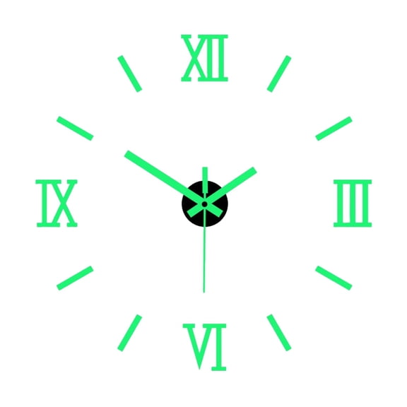 Dualoai Acrylic Clocks Non Ticking DIY Battery Operated Wall Clock Stickers for Hotel,