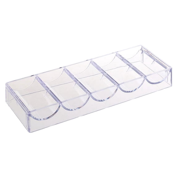 Dualoai Acrylic Poker Chip Tray Storage Holder Box Stackable Casino Game Accs Parts .