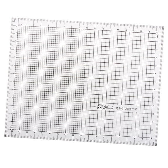 Dualoai Acrylic Ruler Graph Scale Grid Ruler for Drawing Coordinate Mathematics Math