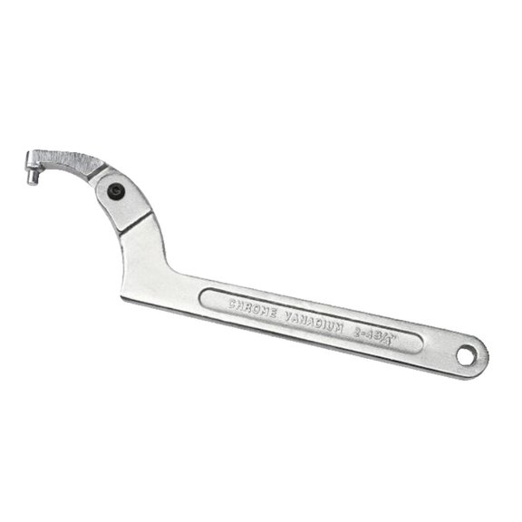 Dualoai Adjustable Hook Wrench C Spanner Hand Tool for Nuts Bolts 19-51mm Round Head