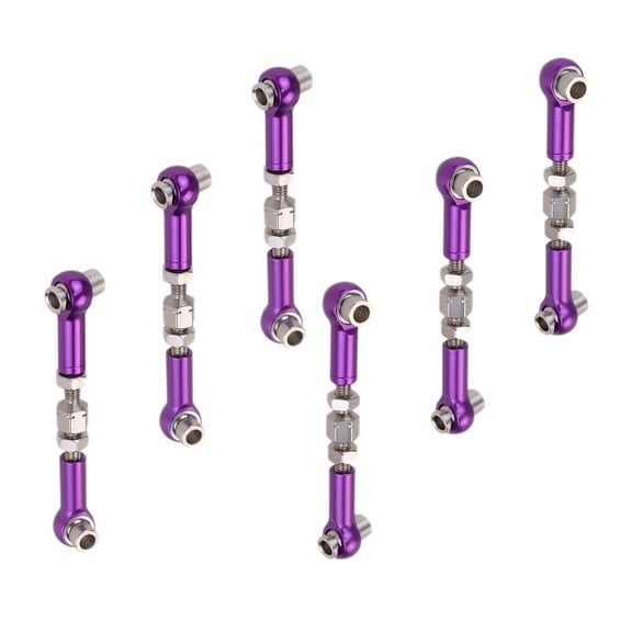Dualoai Adjustable Servo Linkage Pull Steering Rod /12 1/10 RC Car Purple