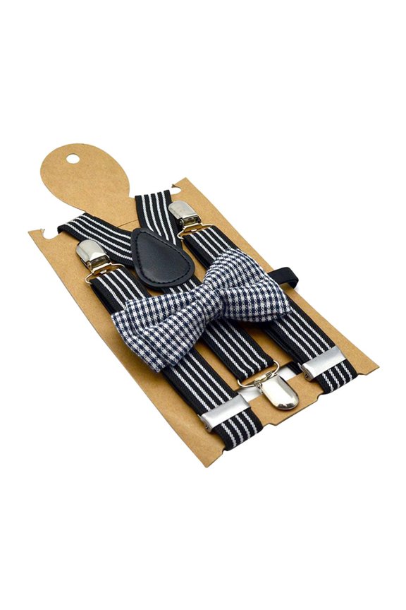 Adjustable Y-Back Suspender with Bow-Tie Set Suits Braces 2 2