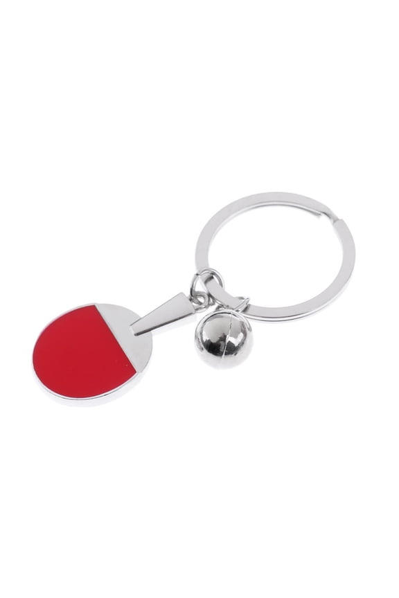 Alloy Table Tennis Style Keychain Ping Pong Paddle Keyring Bag Decor Gift