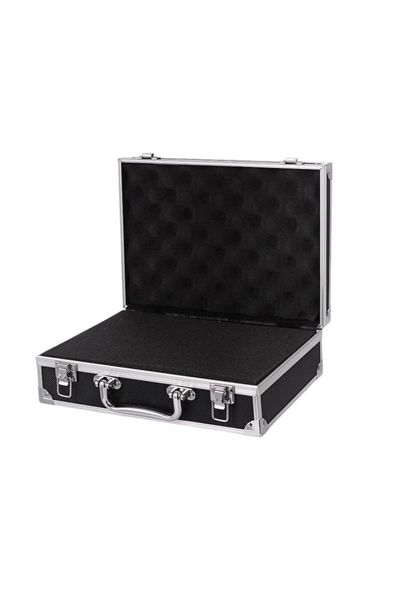 Aluminum Alloy Carrying Case Lightweight Waterproof Briefcase Multipurpose Black Black Small Buckle