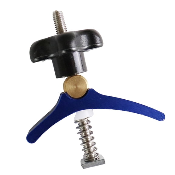 Dualoai Aluminum Alloy Clamping Block Miter M6 Screw Pressing Block for Woodworking and Model 19 Blue