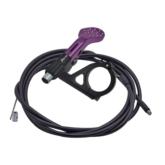 Dualoai Aluminum Alloy Seatpost Dropper Lever Set Compact Manual Handlebar Accessory for Purple