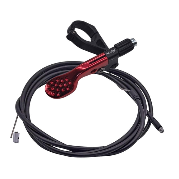 Dualoai Aluminum Alloy Seatpost Dropper Lever Set Compact Manual Handlebar Accessory for Red