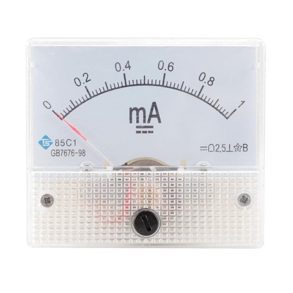 Dualoai Analog Current Panel Counter DC Ammeter for Circuit Investigation Ampere Meter, 0-1MA