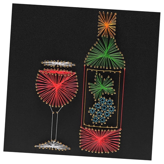 Dualoai Antique Red Wine String and Nail Art Picture for Adults Birthday Valentine's