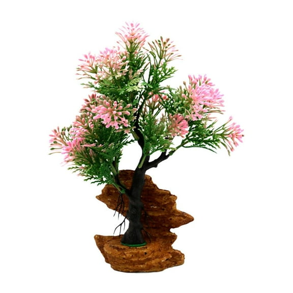 Dualoai Aquarium Plants Decor Fish Tank Realistic Plant Ornament Waterscape Tree Natural