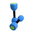 thumbnail image 1 of Dualoai Aquatic Dumbbell Pool Resistance Swim Training Fitness Barbell Water Aerobic Blue, 1 of 9