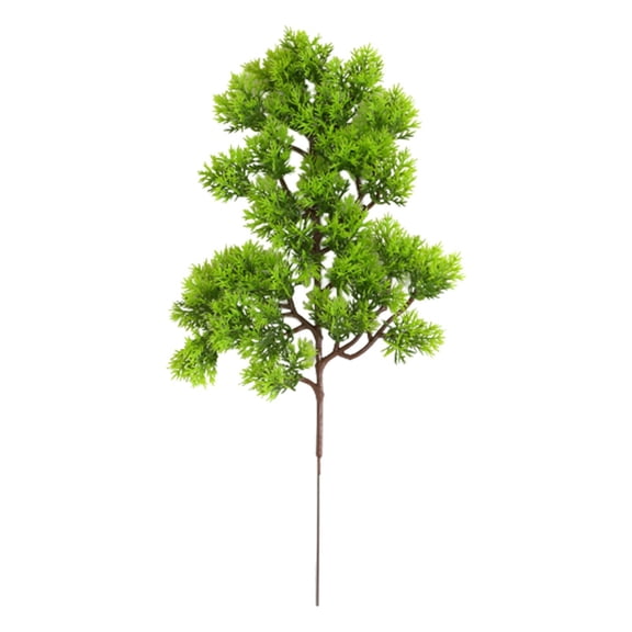 Dualoai Artificial Fake Plastic Pine Tree Branch 37cm Green Colour Twig Stick Home Decor