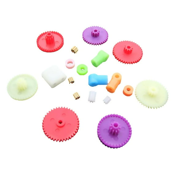 Dualoai Assorted DIY Plastic Gears Robot Wheel Car Motor Toys Parts Accessories Gear