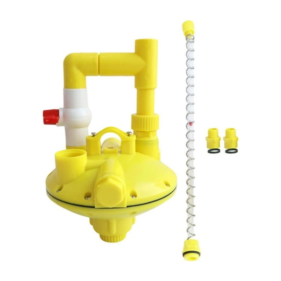 Dualoai Automatic Drinker Water Line Regulator Chicken Drinker Farm Pressure Reducer Yellow