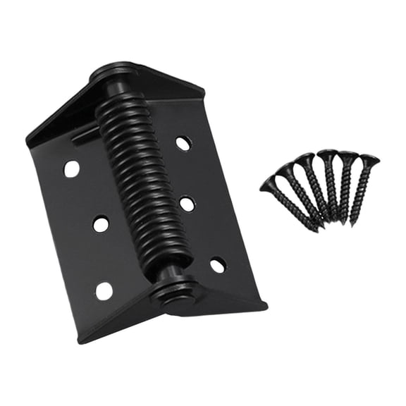 Dualoai Automatic Spring Door Hinges Heavy Duty Self Closing Hinge for Cabinet Back Door Black