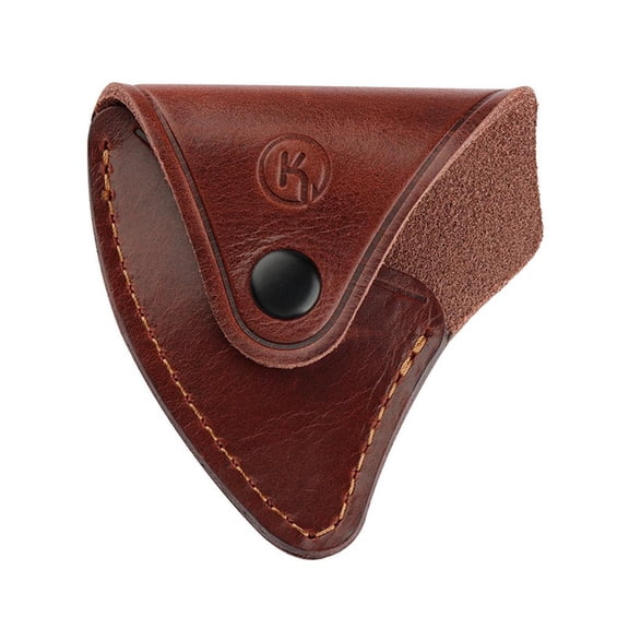 Dualoai Axe Head Cover Hatchet Case Leather Handmade Blade Protection Sleeve for Hunting