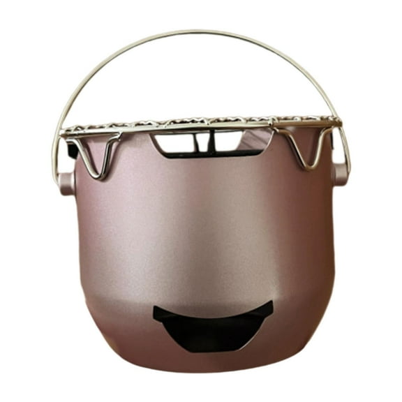 Dualoai BBQ Grill BBQ Grill Portable BBQ Rack Teapot Warmer for Backpacking Hiking violet