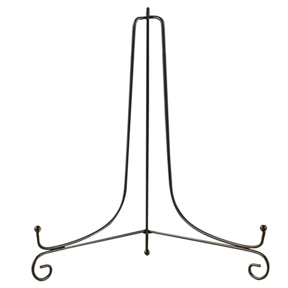 Dualoai BLK Iron Stand Easel Art Display Stand Bowl Plate Display Rack Holder 4inch
