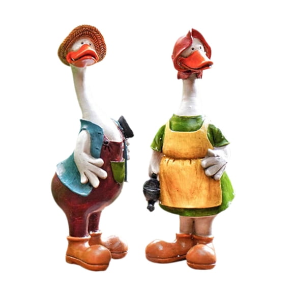 Dualoai Baosity 1Set Statues Yard Garden Decorations,Couples Duck Chick Ornament Animal B