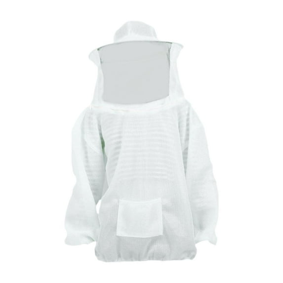 Dualoai Beekeeping Suit Bee Suit Protection Breathable for Men Women with Hood Professional Protective Equipment Bee Outfit Jacket White