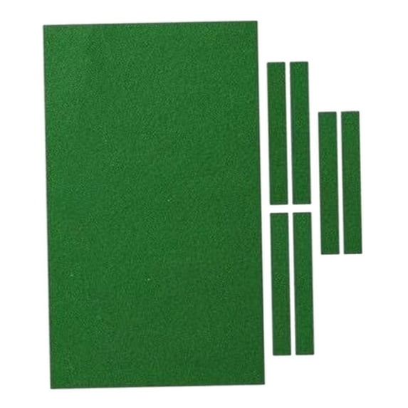 Dualoai Billiards Table Cloth, Pool Table Cushion Set, Professional Snooker and 6 Pieces Strips Billiard Pool Tablecloth Billiard Cloth, L Green