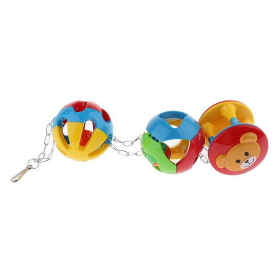 Dualoai Bird Chewing Toy Bird Hanging Ball Toy for Parrot Hammock Swing Cage Decor for