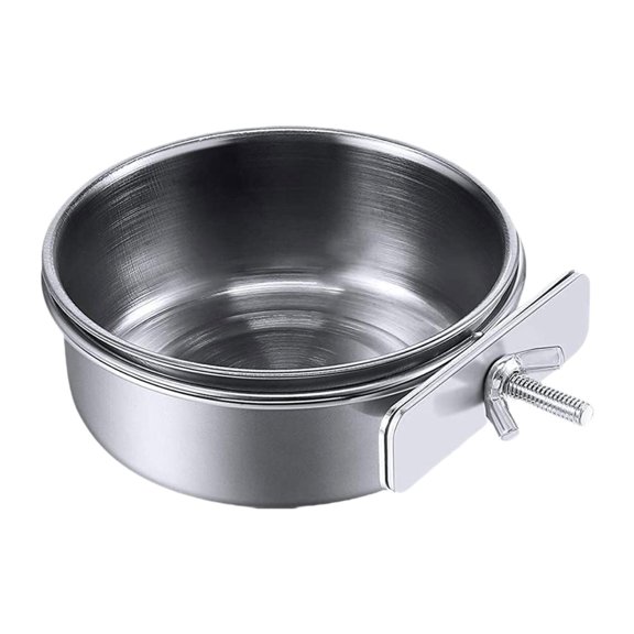 Dualoai Bird Feeding Dish Cup Removable Bird Feeding Bowl for Parakeet Budgies Macaw L