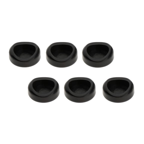 Dualoai Black Plastic Saxophone Thumb Rest Button Cushion Inner Diameter 14mm, Saxophone Thumb Rest/ Button - Black Plastic- 5pcs Fits Various Models