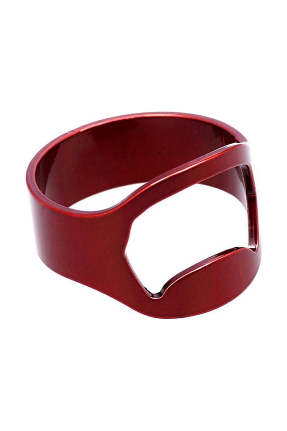 Blesiya Finger Ring Beer Bottle Opener Versatile Can Tool Ring Red
