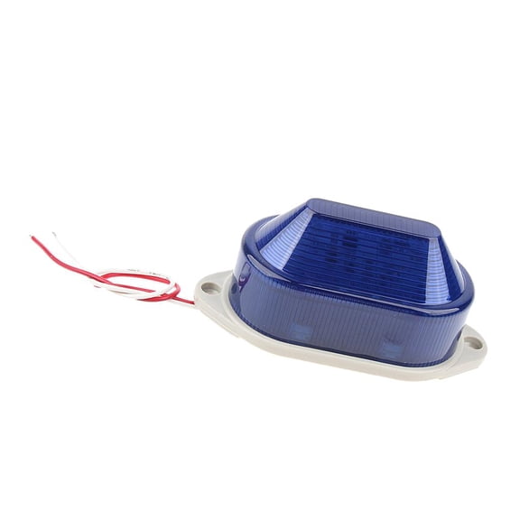 Dualoai Blue LED Flashing Strobe Signal Warning Light Lamp Beacon AC Dust & Water Proof