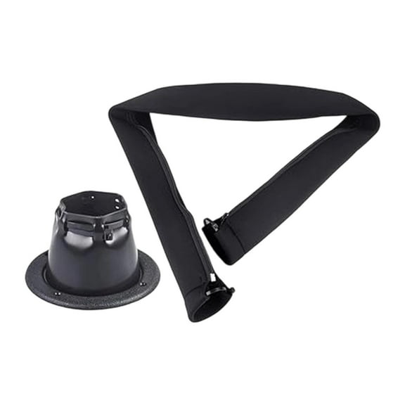 Dualoai Boat Zippered Rigging Sleeve Black Organized Cable Management Wire Protector