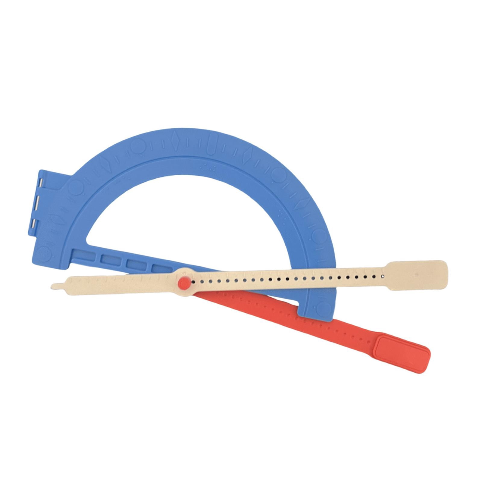 Dualoai Braille Protractor Sturdy Convenient Educational Tool for Office Home School