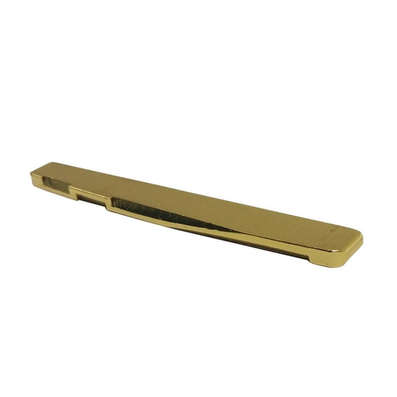 Dualoai Brass Acoustic Guitar Bridge Saddle for Acoustic Folk Guitar 74x3x6.9/7.8mm