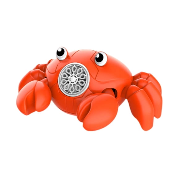 Dualoai Bubble Machine Crab Shape Funny Portable Refill Solution Gifts Cartoon Automatic orange