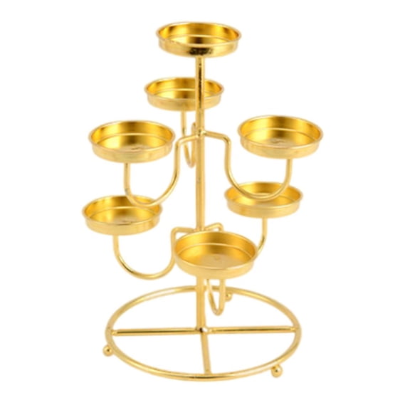 Dualoai Buddha Ghee Lamp Holder Oil Lamp Butterlamp Candlestick Stand Home Decor Temples