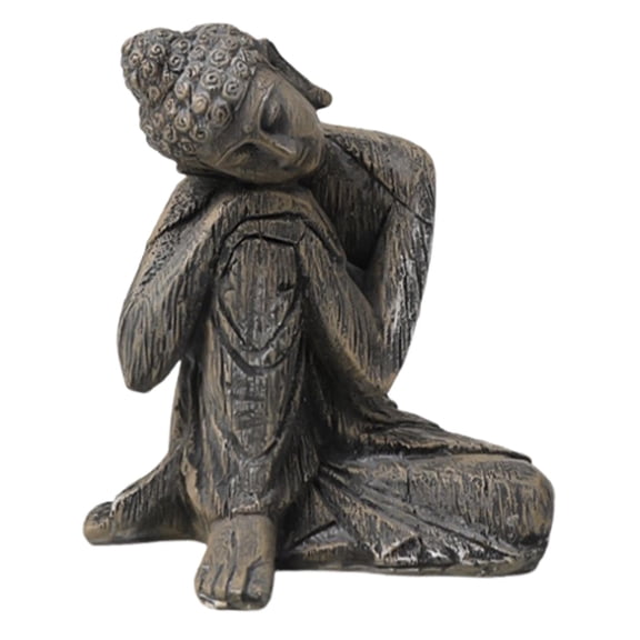 Dualoai Buddha Statue Hotel Yard Lawn Indoor Outdoor Cabinet Sitting Buddha Figurine