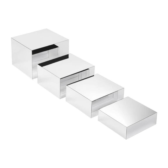 Dualoai Buffet Risers Anniversary Modern Cupcake Holder Acrylic Risers Display Stand