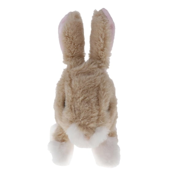 Dualoai Bunny Stuffed Animal Plush Toy - Bunny Rabbit - Beige Jumping, Walking Bunny