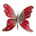 thumbnail image 1 of Dualoai Butterfly Clip Christmas Ornament Decoration Indoor Home Glitter Decorative Red, 1 of 9