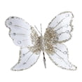 thumbnail image 1 of Dualoai Butterfly Clip Christmas Ornament Decoration Indoor Home Glitter Decorative White, 1 of 9